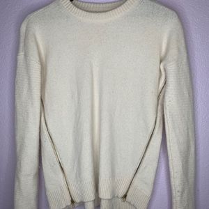 J Crew Gold Zip up Sweater